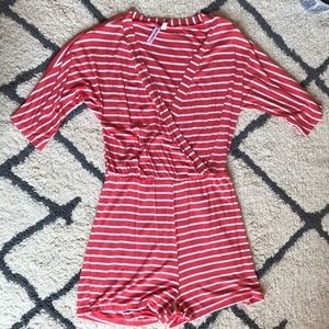 Striped beach romper